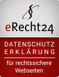 eRecht24-Siegel DATENSCHUTZERKLÄRUNG für rechtssichere Webseiten